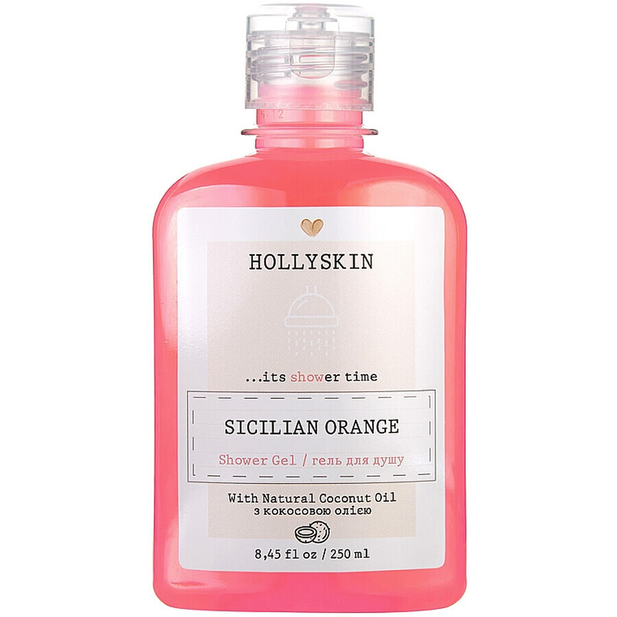 Натуральный гель для душа с ароматом апельсина сицилийского Hollyskin Sicilian Orange, 250 ml: цены и характеристики