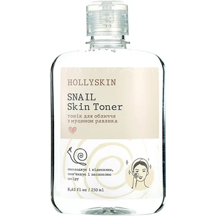 Тоник для лица, с муцином улитка Hollyskin Snail Skin Toner 250ml