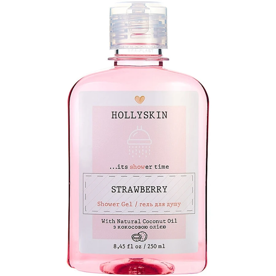 Натуральний гель для душу з ароматом полуниці Hollyskin Strawberry, 250 ml: ціни та характеристики