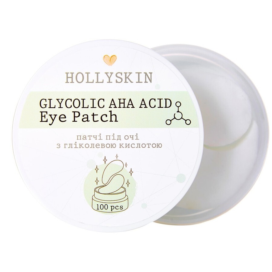 Патчі під очі з гліколевою кислотою Hollyskin Glycolic AHA Acid Eye Patch, 100 шт.: ціни та характеристики