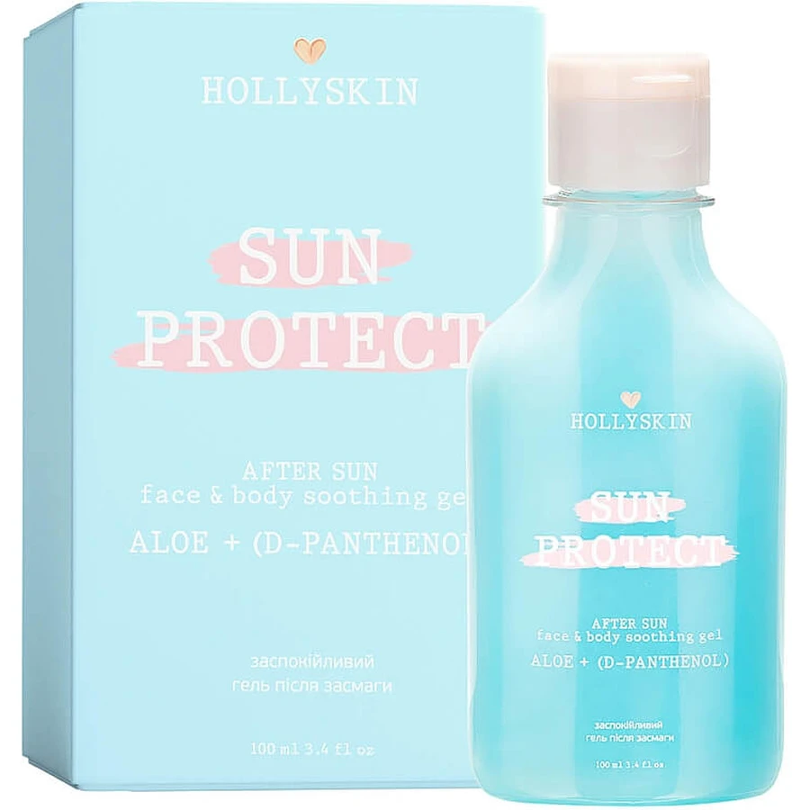 Успокаивающий гель после загара с алоэ вера и Д-пантенолом Hollyskin Sun Protect After, 100 мл: цены и характеристики