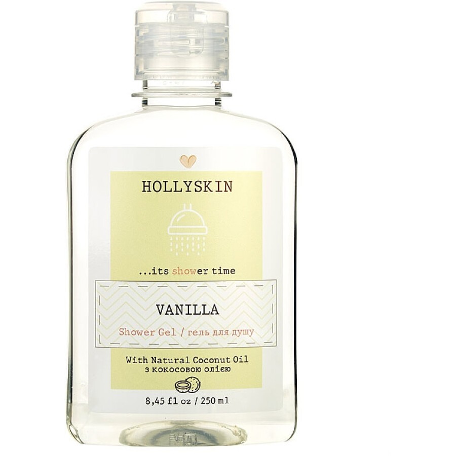 Натуральний гель для душу з ароматом ванілі Hollyskin Vanilla 250 ml: ціни та характеристики