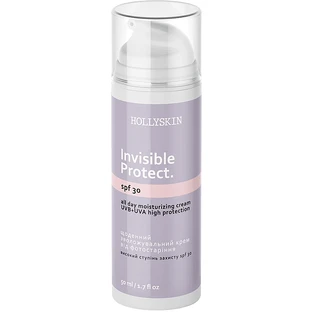 Увлажняющий ежедневный крем от фотостарения Hollyskin Invisible Protect SPF 30, 50 ml