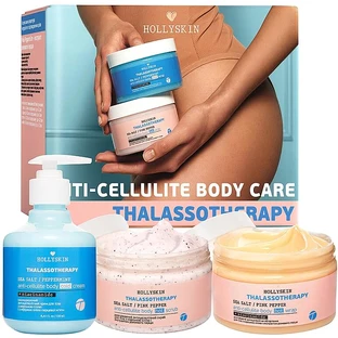 Набор Антицеллюлитный Hollyskin Thalassotherapy Weight Loss (b/cr/250 ml + b/scrub/250 ml + b/wrap/250 ml)
