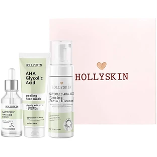 Набор Hollyskin Glycolic AHA Acid Intensive Care (mask/100ml+foam/150ml+ser/50ml)