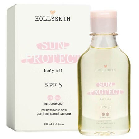 Солнцезащитное масло для интенсивного загара Hollyskin Sun Protect Body Oil SPF 5, 100 мл