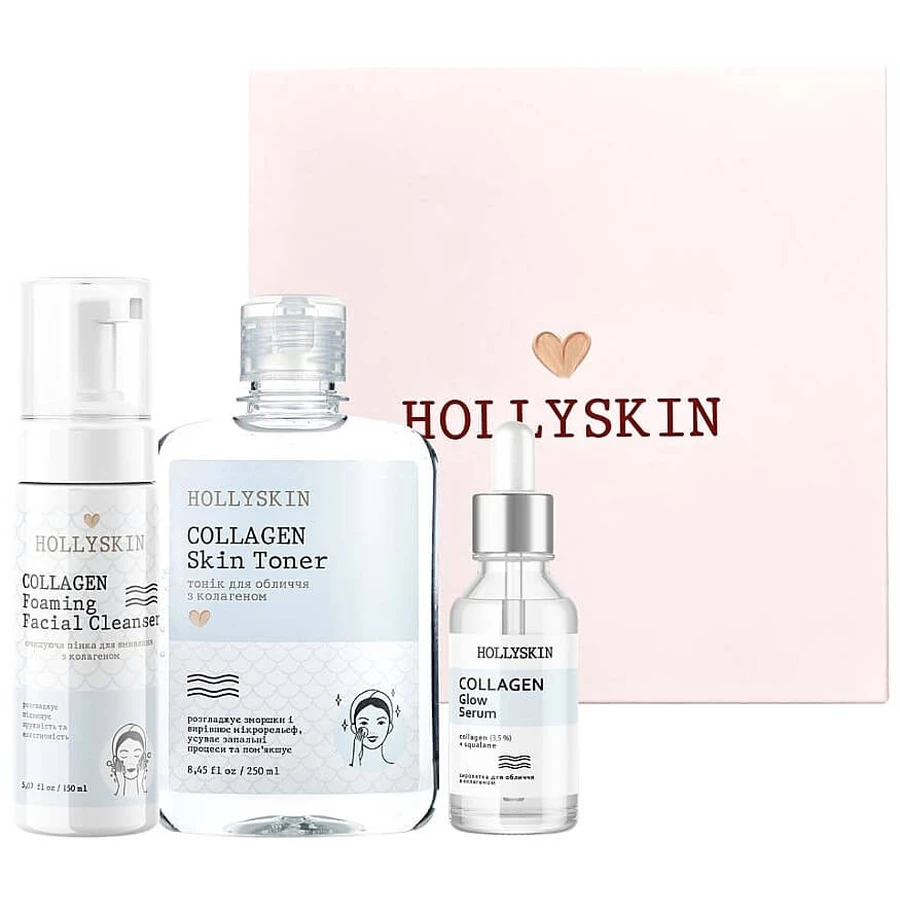 Набор Hollyskin Collagen Basic Care (foam/150ml+ser/50ml+toner/250ml): цены и характеристики