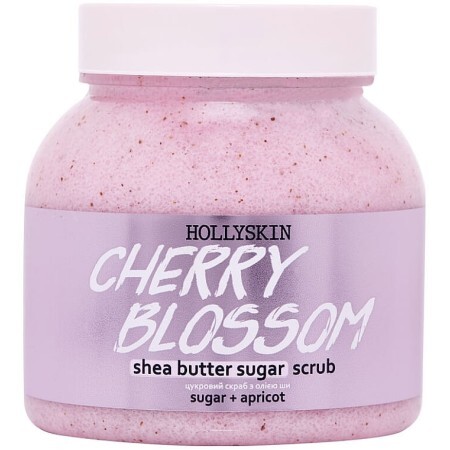 Сахарный скраб с маслом ши и перлитом Hollyskin Cherry Blossom 300 ml
