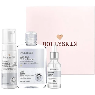 Набор Hollyskin Black Caviar Vitalize Basic Care (foam/150ml + ser/50ml + toner/250ml)