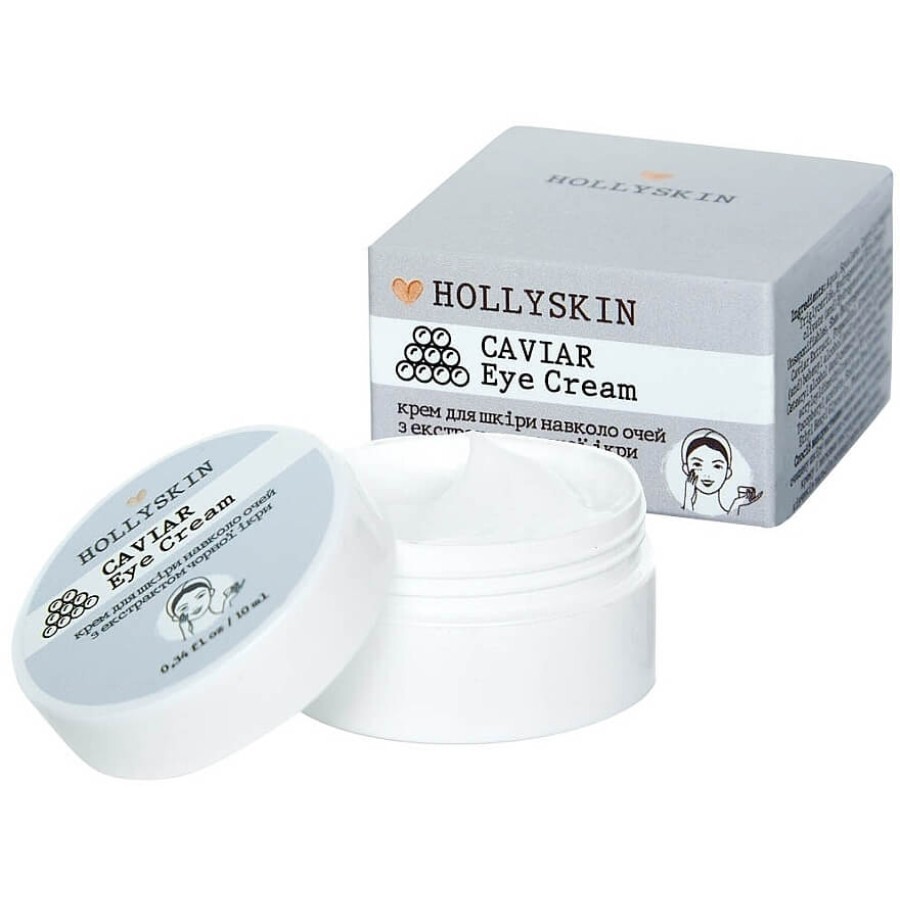 Крем для шкіри навколо очей з екстрактом чорної ікри Hollyskin Caviar Eye Cream, 10 мл: ціни та характеристики