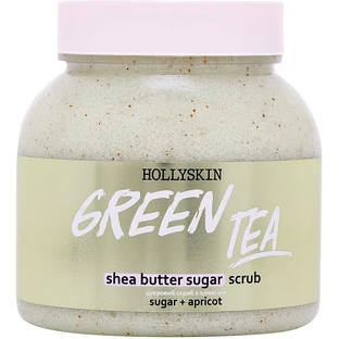 Цукровий скраб з олією ши і перлітом Hollyskin Green Tea 300 ml