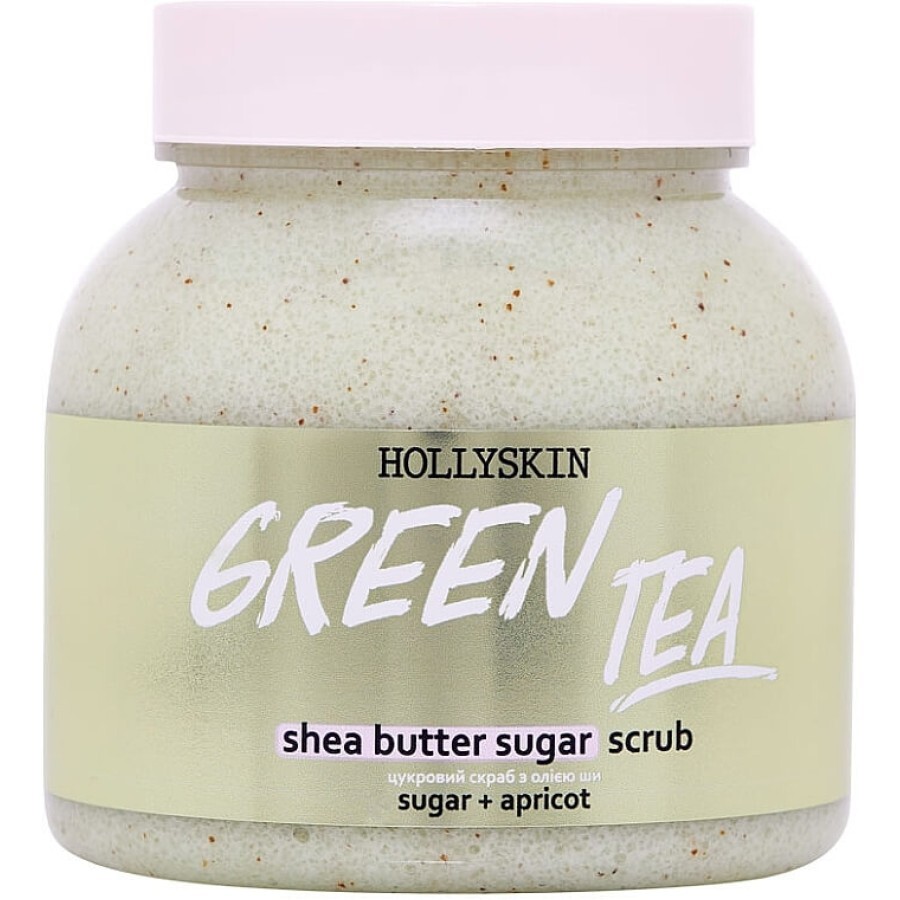 Сахарный скраб с маслом ши и перлитом Hollyskin Green Tea 300ml: цены и характеристики