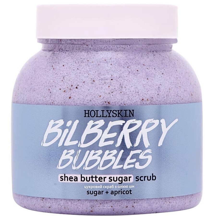 Сахарный скраб с маслом ши и перлитом Hollyskin Bilberry Bubbles, 300 мл: цены и характеристики
