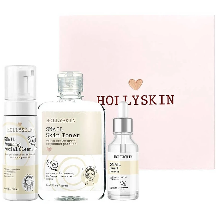 Набор Hollyskin Snail Smart Basic Care (foam/150ml+ser/50ml+toner/250ml): цены и характеристики