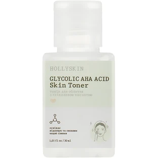 Тоник для лица с гликолевой кислотой Hollyskin Glycolic AHA Acid Skin Toner,  30 мл