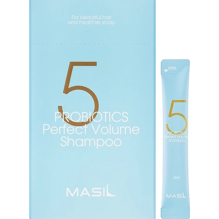 Шампунь с пробиотиками для идеального объема волос Masil 5 Probiotics Perfect Volume Shampoo (пробник), 8 мл: цены и характеристики