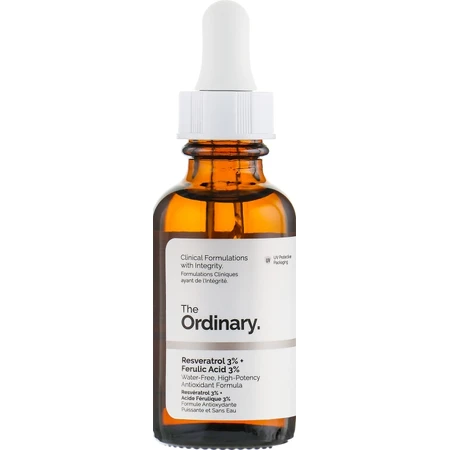 Сыворотка с ресвератролом 3% + с феруловой кислотой 3% The Ordinary Resveratrol 3% Ferulic Acid 3%, 30 мл: цены и характеристики