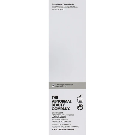 Сыворотка с ресвератролом 3% + с феруловой кислотой 3% The Ordinary Resveratrol 3% Ferulic Acid 3%, 30 мл: цены и характеристики