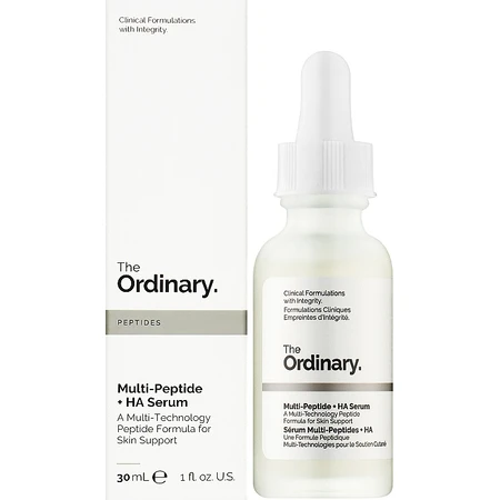 Мультипептидна сироватка для обличчя The Ordinary Multi-Peptide + HA Serum, 30 мл: ціни та характеристики
