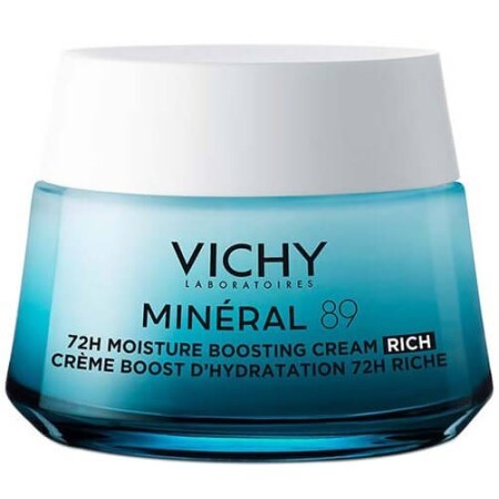 Крем Vichy Mineral 89 Зволоження 72 години, насичений для сухої та дуже сухої шкіри обличчя, 50 мл