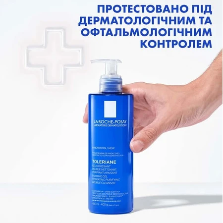 Очищувальний гель-мус La Roche-Posay Toleriane подвійної дії, 400 мл: ціни та характеристики