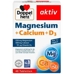 Доппельгерц Актив Magnesium + Calcium + Vitamin D3, таблетки, № 40