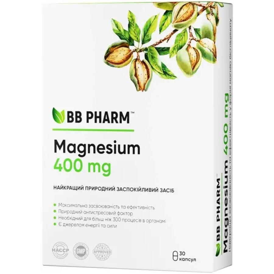 BB Pharm Magnesium 400 мг, капсули, №30: ціни та характеристики