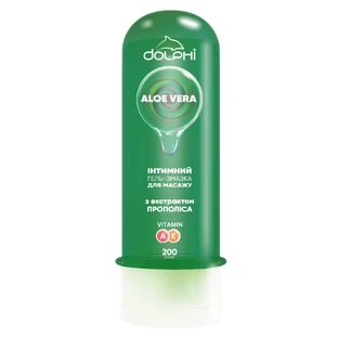 Гель-змазка для масажу Dolphi Aloe Vera, 200 мл