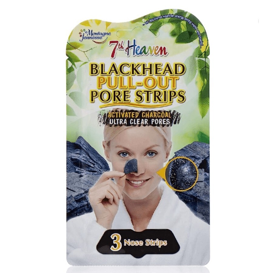 Очищающие полоски для носа 7th Heaven Charcoal Pore Strips Древесный уголь, 3 шт.: цены и характеристики
