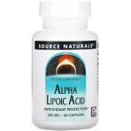 Альфа-липоевая кислота, 300 мг, Alpha Lipoic Acid, Source Naturals, 60 капсул: цены и характеристики
