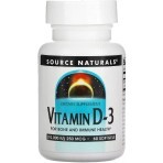 Вітамін D-3, 10000 МО, Vitamin D-3, Source Naturals, 60 гелевих капсул: ціни та характеристики