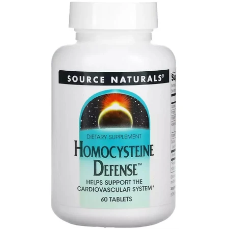 Защита от гомоцистеина, Homocysteine Defense, Source Naturals, 60 таблеток: цены и характеристики