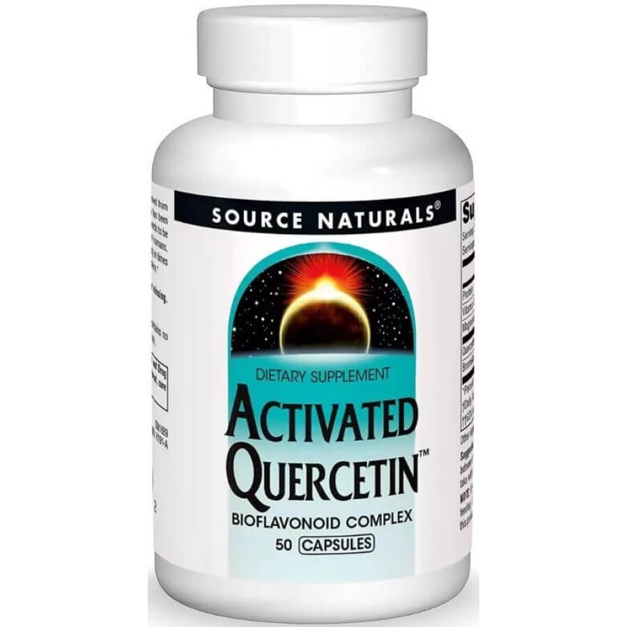 Кверцетин Активований, Activated Quercetin, Source Naturals, 50 капсул: ціни та характеристики