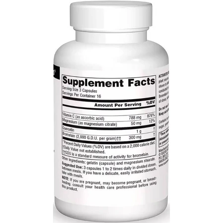 Кверцетин Активований, Activated Quercetin, Source Naturals, 50 капсул: ціни та характеристики