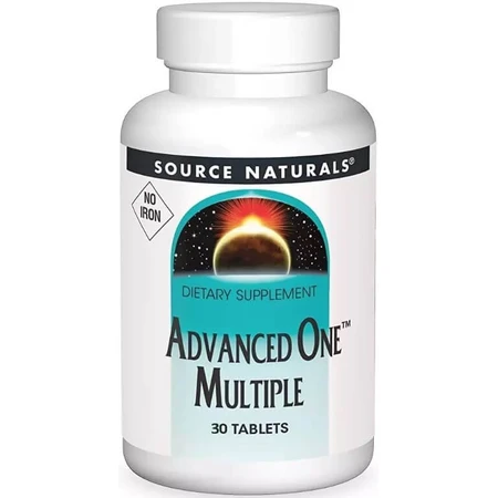 Мультивитамины и Минералы, без железа, Advanced One Multiple No Iron, Source Naturals, 30 таблеток: цены и характеристики