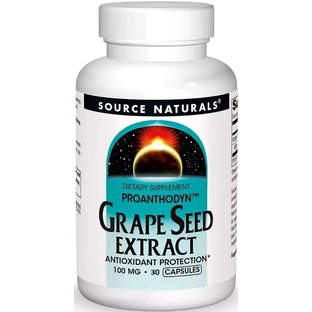 Екстракт виноградних кісточок, 100 мг, Grape Seed Extract, Proanthodyn, Source Naturals, 30 капсул