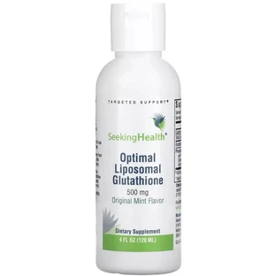 Глутатион Оптимальный липосомальный, 500 мг, вкус мяты, Optimal Liposomal Glutathione, Original Mint, Seeking Health, 120 мл