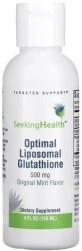 Глутатион Оптимальный липосомальный, 500 мг, вкус мяты, Optimal Liposomal Glutathione, Original Mint, Seeking Health, 120 мл