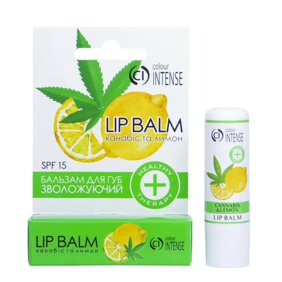 Бальзам для губ Colour Intense Healthy Therapy 01 зволожуючий Канабіс і Лимон 5 г: ціни та характеристики