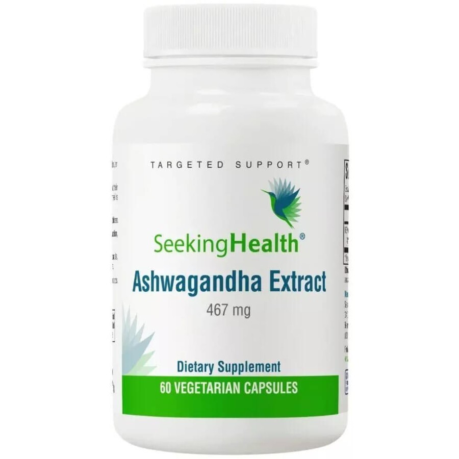 Экстракт ашваганды, 467 мг, Ashwagandha Extract, Seeking Health, 60 капсул: цены и характеристики