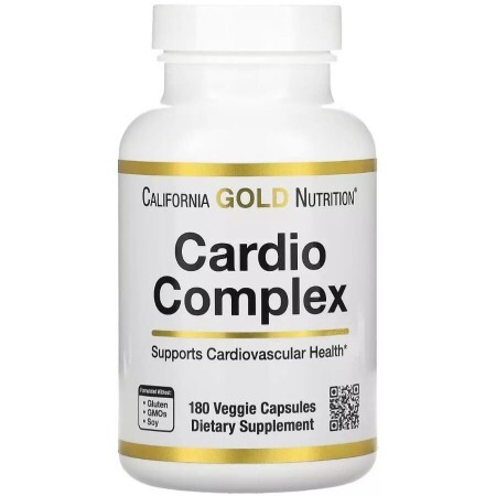 Кардіо-комплекс, Cardio Complex, California Gold Nutrition, 180 вегетаріанських капсул