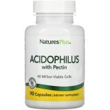 Ацидофільні бактерії з пектином, Acidophilus with Pectin, Natures Plus, 90 капсул