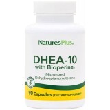 Дегидроэпиандростерон с биоперином, 10 мг, DHEA-10 With Bioperine, Natures Plus, 90 вегетарианских капсул