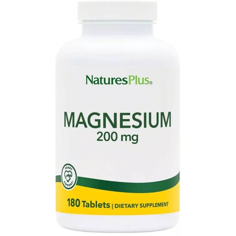 Магний, 200 мг, Magnesium, Natures Plus, 180 таблеток: цены и характеристики