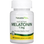 Мелатонін Швидкодіючий, 1 мг, Fast Acting Melatonin, Natures Plus, 90 таблеток: ціни та характеристики