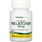 Мелатонін Швидкодіючий, 20 мг, Fast Acting Melatonin, Natures Plus, 90 таблеток: ціни та характеристики