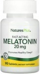 Мелатонин Быстродействующий, 20 мг, Fast Acting Melatonin, Natures Plus, 90 таблеток