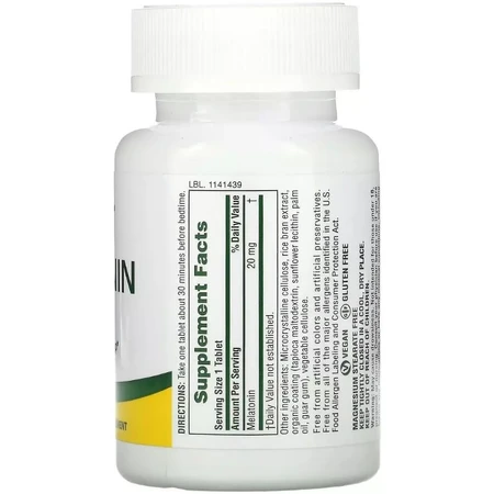 Мелатонін Швидкодіючий, 20 мг, Fast Acting Melatonin, Natures Plus, 90 таблеток: ціни та характеристики