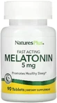 Мелатонин Быстродействующий, 5 мг, Fast Acting Melatonin, Natures Plus, 90 таблеток