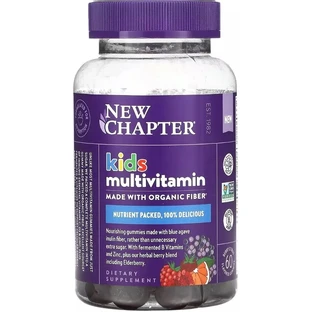 Мультивитамины для детей, ягодно-цитрусовый вкус, Kid's Multivitamin, New Chapter, 60 жевательных конфет